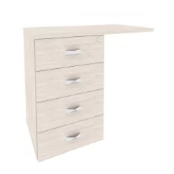 Тумба приставная (универсальная л/пр) ONIX O.TPU-4 Денвер Светлый