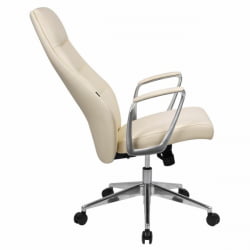 Кресло руководителя BRABIX PREMIUM Adept EX-752, синхромеханизм, алюминий, экокожа, бежевое