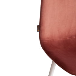 Стул BREEZE (mod. JSC-58) Велюр/металл , 44 х 53 х 86 см, Coral (коралловый) HLR44 / белый
