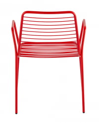 Стул Дели с подлокотниками металл Красный