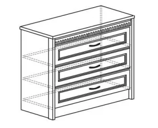 Комод Лючия 192 Дуб Оксфорд серый