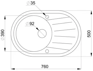 Кухонная мойка STANDART 7601 Белый