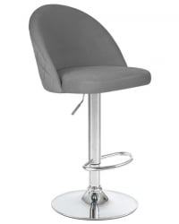 Стул барный ДОБРИН МИЛАНА (серый велюр (МДЖ9-75)) 2 шт / DOBRIN MILANA (MJ9-75))