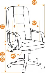 Кресло руководителя Devon Коричневый перфор 2 TONE