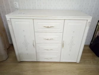 Комод с колоннами Венеция 32.34 Сосна Астрид Ваниль