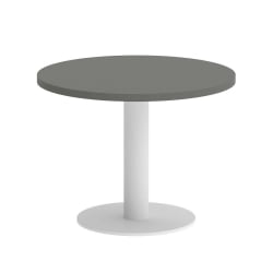 Стол журнальный круглый HOME OFFICE VR.SP-5-60.1G Металлик/Белый металл