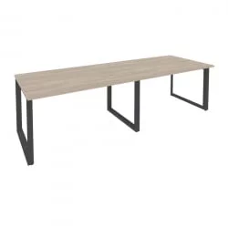 Стол переговорный (2 столешницы) ОНИКС О.МО-ПРГ-2.3 Дуб Аттик/Антрацит / ONIX O.MO-PRG-2.3