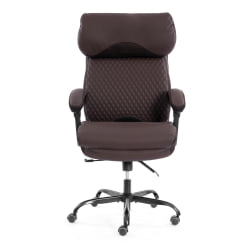 Кресло руководителя Chief metalBL кож/зам/ткань, коричневый/коричневый стеганный, 36-36/36-36 стеганный/TW-24