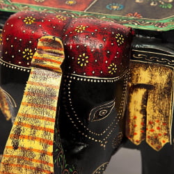 Столик Secret De Maison SLON ( mod. ET-001) дерево, 44х44х44см, этническая роспись