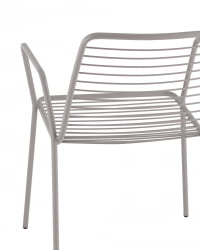 Стул Дели с подлокотниками металл серый