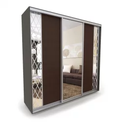 Шкаф-купе 3-х дверный Акцент-Вера КР 2400х600  Венге