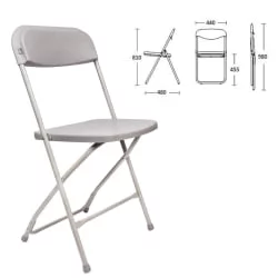 Стул складной для дома и офиса BRABIX Golf CF-002 Серый