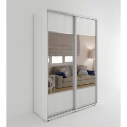 Шкаф-купе 3-х дверный Акцент-Дуэт Д 1400х600 Выбеленное дерево