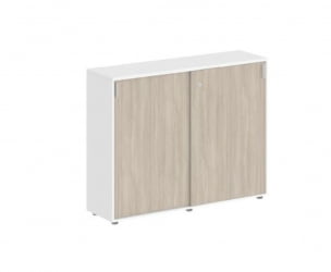 Шкаф-купе средний с замком Сигма СГ.711.ВХ.ОД Белый Дуб темный / Sigma SG.711.WH.OD