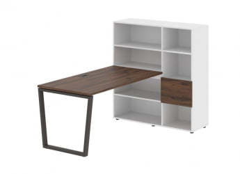 Рабочая станция EDIS EVRST 1215 Дуб Денвер темный Мокко Белый