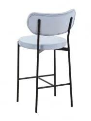 Стул полубарный Барбара (Б) велюр Серо-голубой