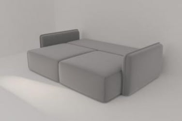 Диван Сунне (Berhouse) Цвет фасада: Серый велюр; Тип: Прямой; Материал фасада: Металл/Велюр