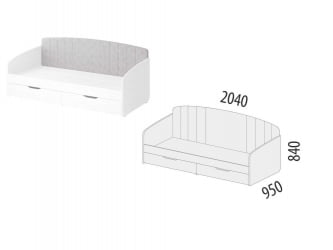 Детская кровать с ящиком для белья Николь 901.05