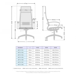 Кресло офисное МЕТТА B 1m 7/K131, Основание 17834 Комплект 3 Красное Черное