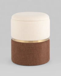 Пуф Кэрри с ящиком шенилл Коричневый