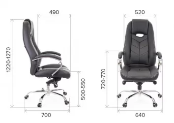 Кресло руководителя Drift M экокожа Серый