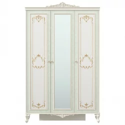 Шкаф трехстворчатый с зеркалом Луиза ЛД 665.074.000 Алебастр