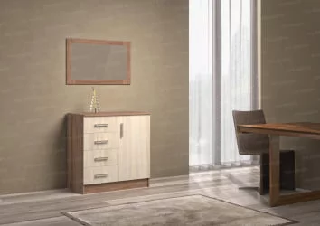 Комод в прихожую Дуб вотан/Белый