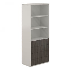 Шкаф высокий Atlas NZ-0302.GS.BT Серый камень Бренсон Трюфель