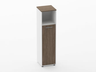 Шкаф 3 узкий закрытый с нишей Deka 10.16.13Пр Дуб Верцаска/Белый