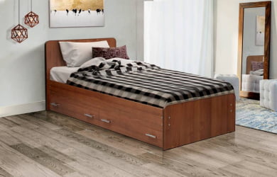 Кровать с ящиками на уголках №5 ЛДСП 700*1900 Ясень Шимо темный