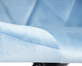 Стул барный ДОБРИН ЛОГАН БЛАCК (пудрово-голубой велюр (МДЖ9-74)) 2 шт / DOBRIN LOGAN BLACK (MJ9-74))