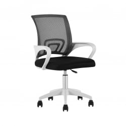 Кресло офисное ТопЧаирс Симпле СН черный пластик белый / TopChairs Simple SN