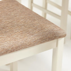 Обеденный комплект Хадсон (стол + 4 стула)/ Hudson Dining Set ivory white (слоновая кость)