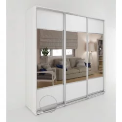 Шкаф-купе 3-х дверный Акцент-Дуэт КВ 1500х600 Выбеленное дерево