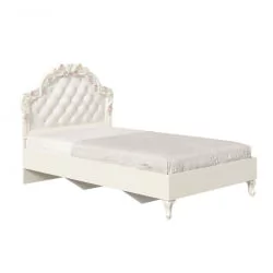 Кровать полутороспальная 1200 Луиза ЛД 665.290.000.001 Алебастр Шампань