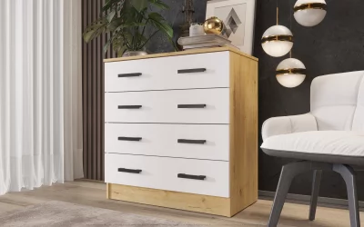 Комод в прихожую Дуб вотан/Белый