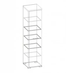 Шкаф-пенал с полками Карисма 5.1в Венге/белый глянец