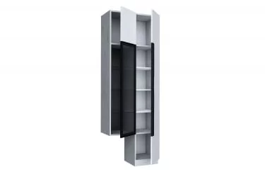 Шкаф с витриной Кёльн ЛД.674.020.000 Метрополитан/Белый