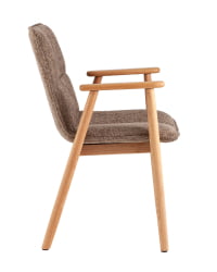 Стул обеденный Philo с деревянными ножками коричневый