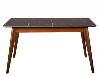 Стол раскладной Лунд 140-180 ОРЕХ-Мрамор Графит