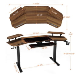 Игровой компьютерный стол Eureka ERK-ED71-WN