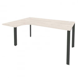 Стол эргономичный левый на П-образном м/к ОНИКС О.МП-СА-4Л Денвер Светлый/Антрацит / ONIX O.MP-SA-4L