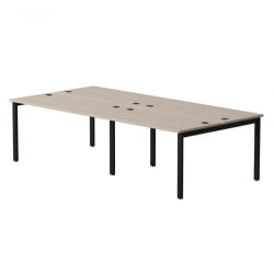 Бенч-система на 4 места на металлокаркасе, опоры 90 гр Everprof EVO 254S119 Дуб Соната Черный