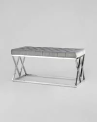 Банкетка ИНСИГНИЯ велюр Серый