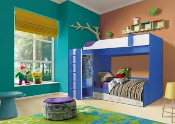 Кровать детская двухъярусная Юниор-8 Желтый/Белый