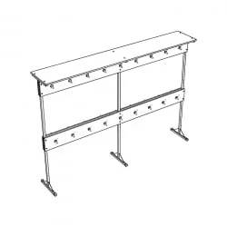 Вешалка напольная двухсторонняя АЛц.ВДМ-36