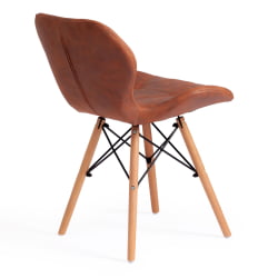 Стул STUTTGART (mod. 74) / 1 шт. в упаковке экокожа/дерево береза/металл, 50 х 47 х 73 см, античный коричневый RH02-13/натуральный