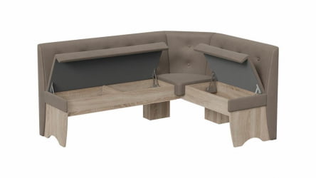 Кухонный уголок Барселона Дуб Сонома трюфель, Микровелюр Duna Stone