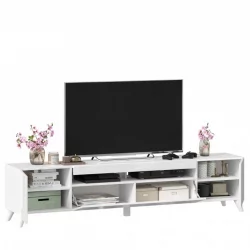 Тумба под ТВ Бруклин 2000 с опорами Белый глянец