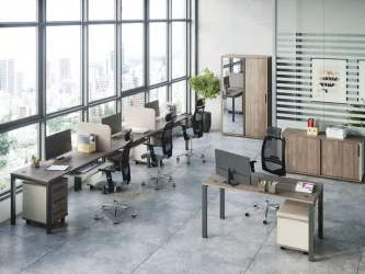 Бенч-система две столешницы New Line NLN36318134 Дуб шамони темный